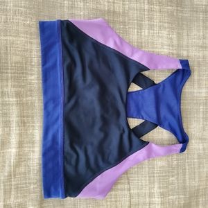 Avia medium sports bra. blue, navy, and lilac